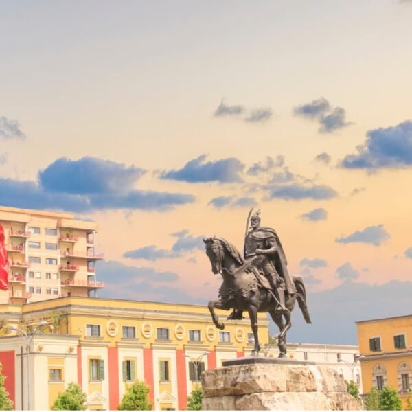 Tirana capital of Albania, Skanderbeg Square